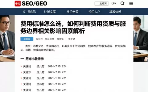 费用标准怎么选，如何判断费用资质与服务边界及相关影响因素解析