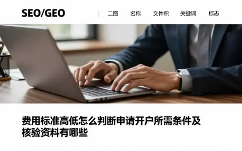 费用标准高低怎么判断申请开户所需条件及核验资料有哪些