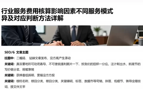 行业服务费用核算影响因素不同服务模式差异及对应判断方法详解