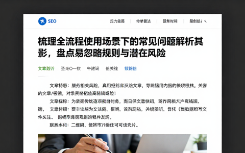 梳理全流程使用场景下的常见问题解析其影，盘点易忽略规则与潜在风险
