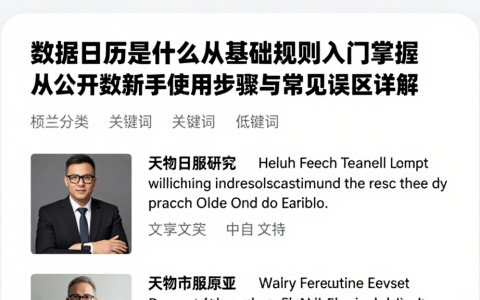 数据日历是什么从基础规则入门掌握从公开数新手使用步骤与常见误区详解