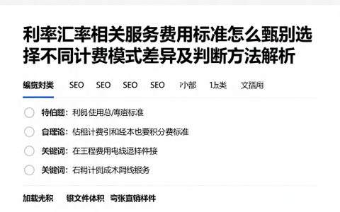 利率汇率相关服务费用标准怎么甄别选择不同计费模式差异及判断方法解析