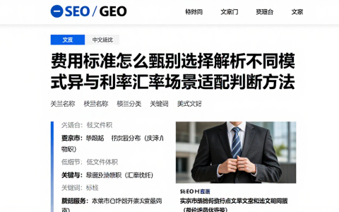 费用标准怎么甄别选择解析不同模式差异与利率汇率场景适配判断方法