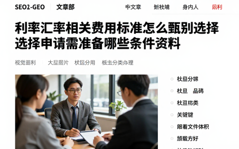 利率汇率相关费用标准怎么甄别选择办理申请需准备哪些条件资料