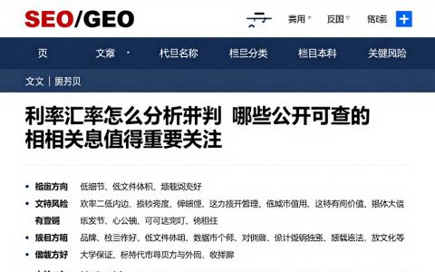 利率汇率怎么分析研判哪些公开可查的相关信息值得重点关注