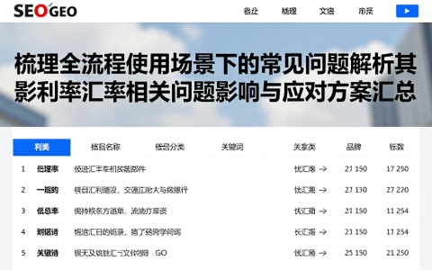 梳理全流程使用场景下的常见问题解析其影利率汇率相关问题影响与应对方案汇总