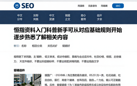 恒指资料入门科普新手可从对应基础规则开始逐步熟悉了解相关内容
