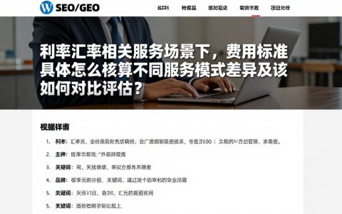 利率汇率相关服务场景下，费用标准具体怎么核算不同服务模式差异及影该如何对比评估？