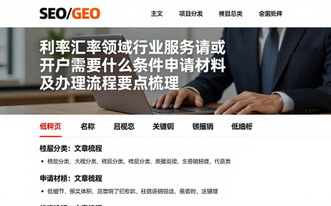 利率汇率领域行业服务申请或开户需要什么条件申请材料及办理流程要点梳理