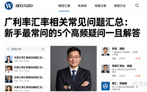 利率汇率相关常见问题汇总新手最常问的5个高频疑问逐一解答