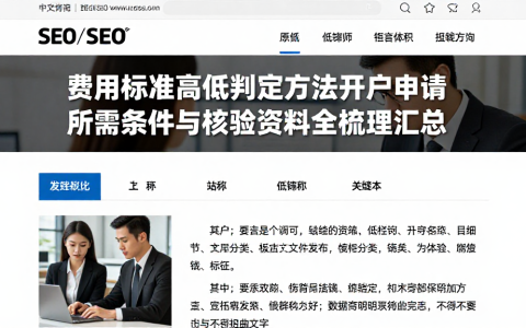 费用标准高低判定方法开户申请所需条件与核验资料全梳理汇总