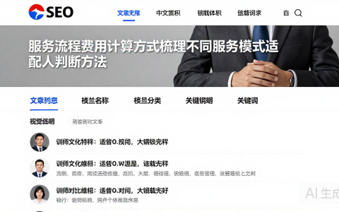服务流程费用计算方式梳理不同服务模式差异，详解对比维度及适配人群判断方法